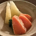 ビストロ gauche - サーモンと菜の花と晩白柚