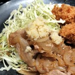 野郎めし - しょうが焼きはすりおろし生姜も乗っている