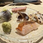 寿し処黒杉 心貫 - 【 お造りの盛り合わせ　5種 】