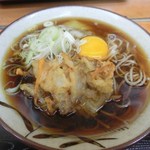 そば処　亀島 - かき揚げ玉子そば(驚きの350円)