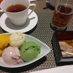 ALL DAY DINING MEM - 4皿目。豆腐の上にしゃぶしゃぶと坦々ジュレ合わせてみました