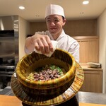 天ぷら 桜人 - 【 蛍烏賊とたけのこのご飯 】