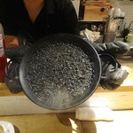 出来立てのイカスミのパエリア