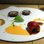 アルドアック - 前菜2（メニューA）椎茸と赤ピーマンの詰め物