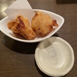 本格炭火焼鳥と旨い肴 きてや - お通し　長芋の唐揚げ