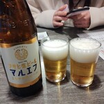 串焼亭ねぎ - マルエフ中瓶 600円