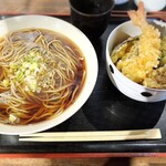 そば処 風林 - 妻のミニ天丼セットかけ蕎麦✨