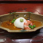 天雅 - 口直しの胡麻豆腐です。