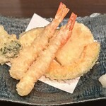 とまつ - 天ぷら（えび天×2、南瓜、茄子、ブロッコリー、さつまいも）