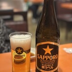 中華料理 香州 - サッポロ黒ラベル(中瓶)