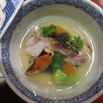 天雅 - あまだいと春の野菜の炊き合わせ。