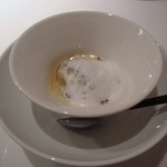 エクアトゥール - 【2014年3月】安納芋とフォアグラソテー、モリーユとトリュフ