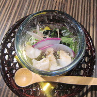 常春 - 秋田産じゅんさいと函館産白つぶの酢の物つまみ