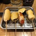 串かつ でんがな - うずら・なす・とか色々