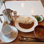 トーコーキッチン - カレー、副菜 豚汁　ホットコーヒー