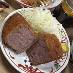 大衆酒場 酒呑んで飯食って蛙之介 - 分厚いハムカツ美味！