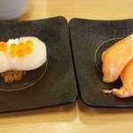 かっぱ寿司 - 大切ほたていくらのせ、極上生サーモン194円税込