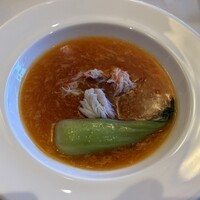 聚景園 - 蟹肉と鱶鰭の塊煮込み