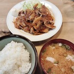 とんかつ喜多八 - 平日昼のみ提供「しょうが焼き定食」1000円