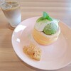 n.cafe - 小倉抹茶のパンケーキ、カフェラテ