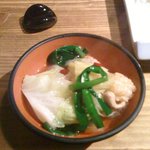 もつ蔵 - 甘酢に投入、、美味そう（＾＾）