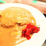 そば処 更科 - この色が実際の色に近い、黄色いカレーです。