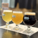 OUR BREWING TAPROOM - ◆ 平日限定 飲み比べセット 3種 1,200円/税込
(Hoppy Hour、Kasumi、Cappuccino Stout)