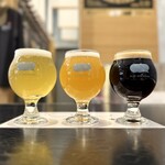 OUR BREWING TAPROOM - ◆ 平日限定 飲み比べセット 3種 1,200円/税込
(Hoppy Hour、Kasumi、Cappuccino Stout)