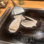 月島もんじゃ もへじ - イカ焼き