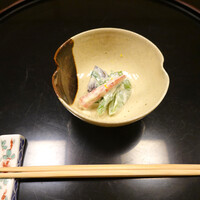 赤坂 浅田 - 巻海老と菜の花が入る白和え