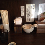 鶏そば　一瑳 - カウンター上