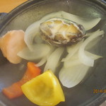 かんぽの宿赤穂 - 小鍋・蒸し鮑陶板焼き