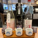 Osake to Wine Mizumoto Kurufu Fukui Eki Ten - ・阿拉巴西里 春之純米酒
                      (一本義久保本店／福井縣勝山市)
                      ・水平寺 白龍 DRAGON WATER
                      (吉田酒造／福井縣吉田郡)
                      ・常山 詠花 霞酒
                      (常山酒造／福井縣福井市)