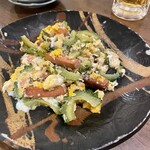 味まかせ けん家 - ゴーヤチャンプルー。ゴーヤが全く苦くなくおいしい。