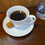 キッチン ブルー グローブ - ホットコーヒーのアップ