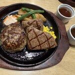 蓼科牛ハンバーグ いっとう - 蓼科牛ハンバーグ&フィレステーキミックスプレート
