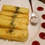 こだわりうどん 一 - クリームチーズの天ぷら