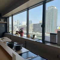 きたはま 雅楽 - カウンター席からの景色