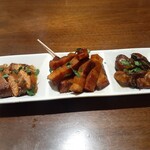 オステリア ピテカントロポ - 燻製の盛り合わせ　たらこ、ベーコン、牡蠣