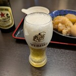 資さんうどん - 赤星ビール