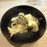 うを徳 - シラウオと車海老の天ぷらの