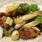 ねぎぼうず - 馬肉とネギのいためもの