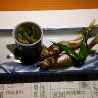 浪速割烹 㐂川 - 小アユの塩焼き