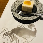 魚料理専門 魚魚一 - 酒粕入りチーズケーキ