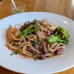 ベジバル チバットリア - サルサ  カラマリルッチオーラ✨（ホタルイカのソースに我孫子産のお野菜を合わせたパスタだそうです(^-^)）