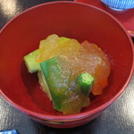 夏野菜の土佐酢ジュレがけ