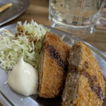 やきとん 大喜利 - 火がついてメンチも追加！満足じゃ