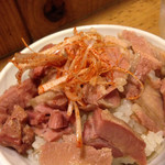 めん業一筋 善龍 - 2014.7ミニ焼豚丼！焼豚が柔らかくなりました！