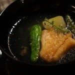 ザ・カワブン・ナゴヤ - 鱗のパリパリ感がちょっと出汁に浸みすぎて足りなかったかな？