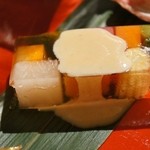 ザ・カワブン・ナゴヤ - 縁起野菜のにこごりの胡麻ソース。